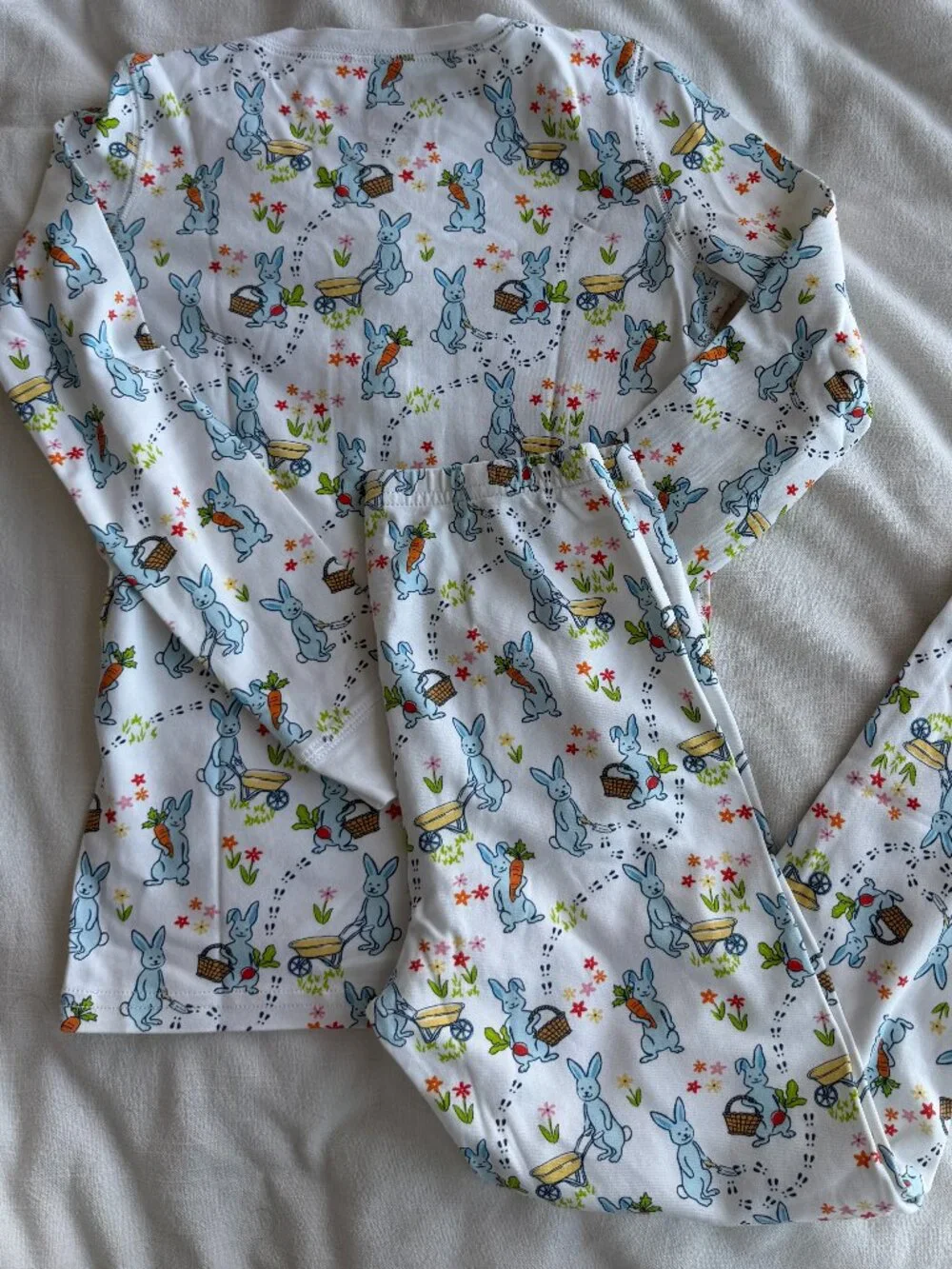 Girls Roller Rabbit Long Sleeve Rabbit Print Pajama Set